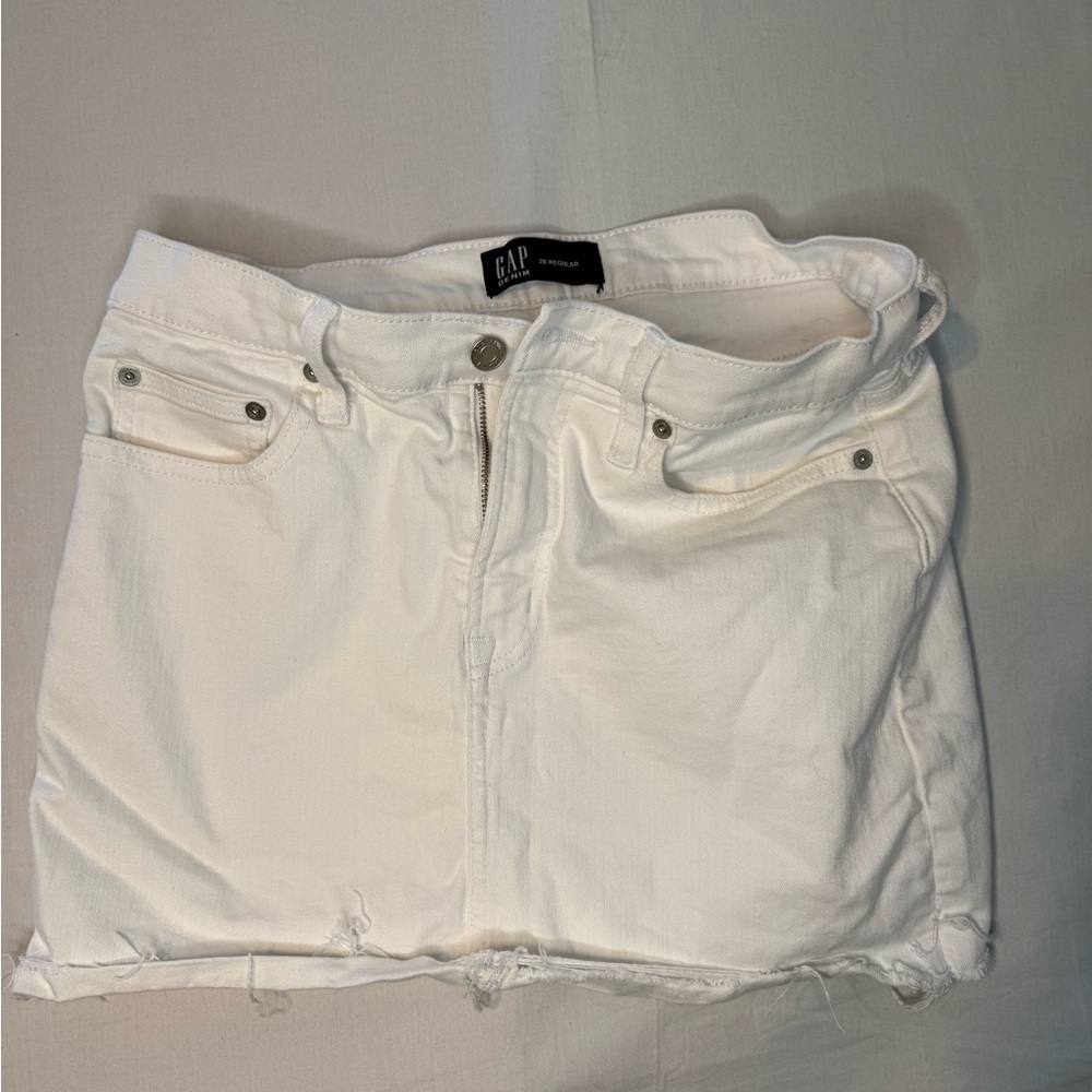GAP Ivory Denim Skirt